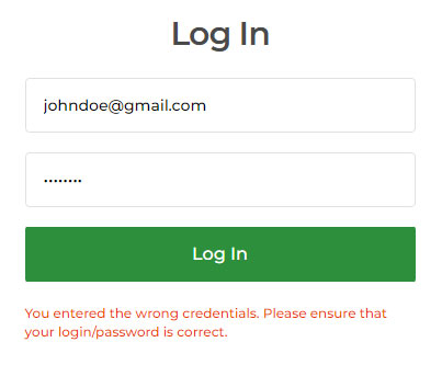 IQBroker password is incorrect